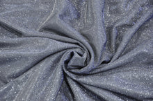 Load image into Gallery viewer, Stretch Glimmer Knit Fabric | 2 Way Stretch | 56&quot; Wide | Metallic Glitter Spandex Knit Fabric | Fabric mytextilefabric Yards 0003 Frozen Blue 
