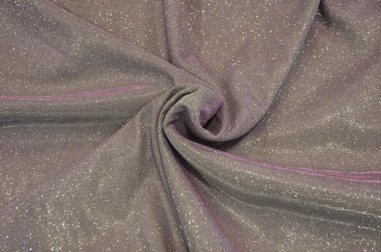 Stretch Glimmer Knit Fabric | 2 Way Stretch | 56" Wide | Metallic Glitter Spandex Knit Fabric | Fabric mytextilefabric Yards 0012 Lavender