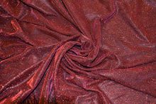 Load image into Gallery viewer, Stretch Glimmer Knit Fabric | 2 Way Stretch | 56&quot; Wide | Metallic Glitter Spandex Knit Fabric | Fabric mytextilefabric Yards 0014 Burgundy 

