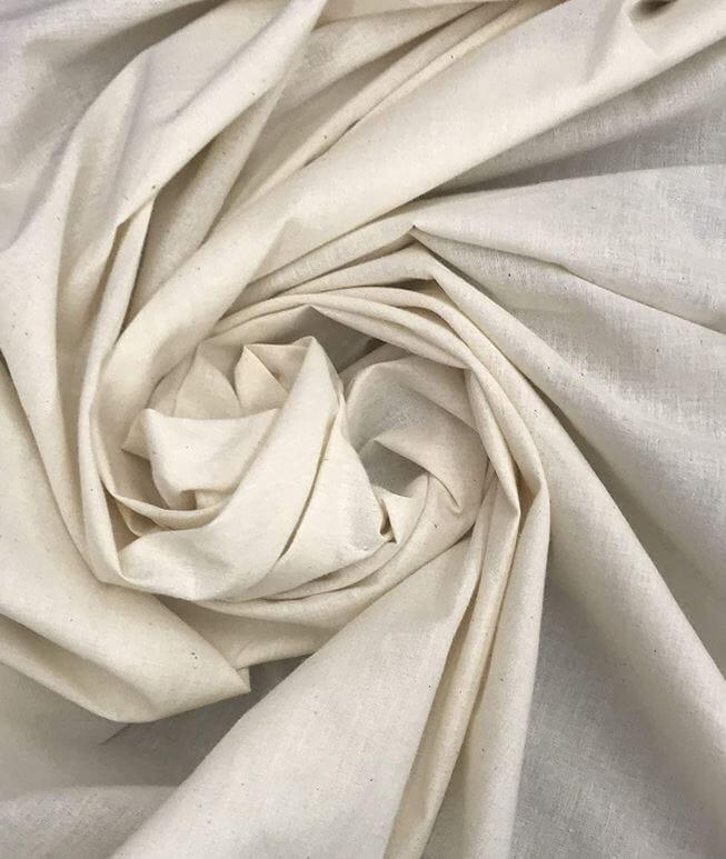 Extra Wide 100% Cotton Muslin | Unbleached Natural Color | 120" Wide | Natural Color | newtextilefabric Yards