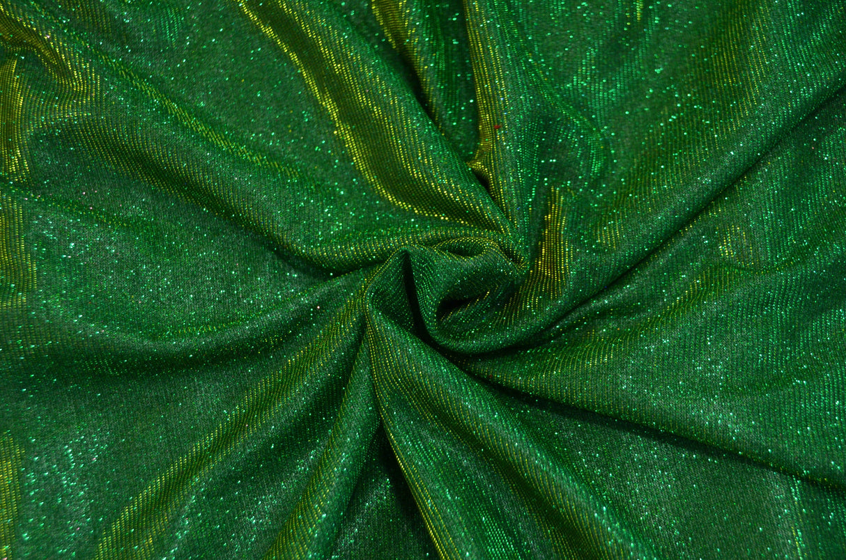 Stretch Glimmer Knit Fabric | 2 Way Stretch | 56" Wide | Metallic Glitter Spandex Knit Fabric | Fabric mytextilefabric Yards 0044 Mermaid Green