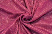 Load image into Gallery viewer, Stretch Glimmer Knit Fabric | 2 Way Stretch | 56&quot; Wide | Metallic Glitter Spandex Knit Fabric | Fabric mytextilefabric Yards 0045 Raspberry 
