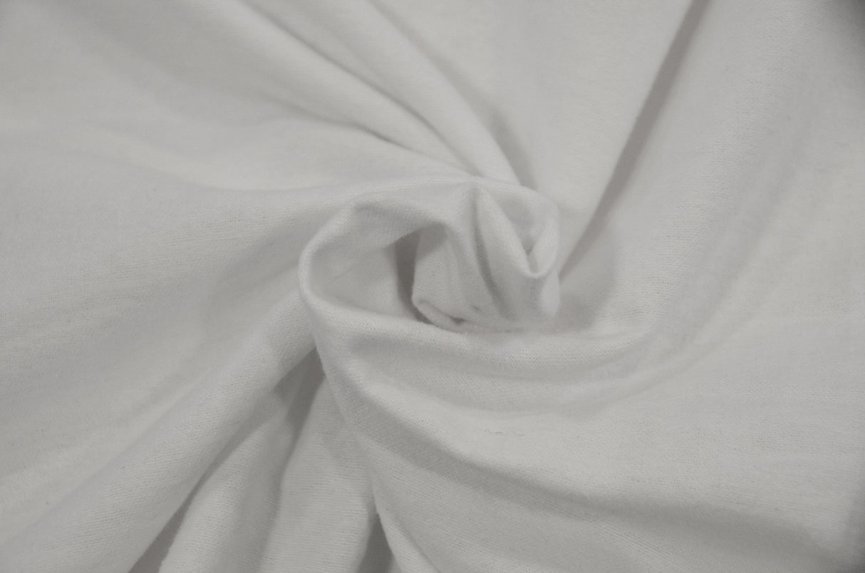 100% Cotton White Flannel Fabric By the Continuous Yard | 60" Wide | White Flannel | Cotton Flannel | Blanket, Quilt, Craft, Drapery Flannel newtextilefabric Yards