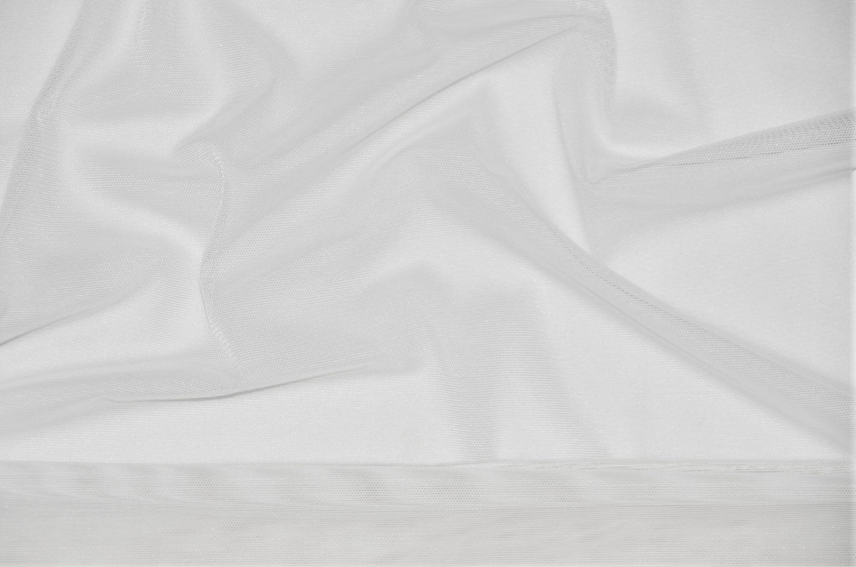 Super Soft Power Mesh Spandex | 20% Spandex | 60" Wide | 4 Way Stretch | Multiple Colors | Fabric mytextilefabric Yards White