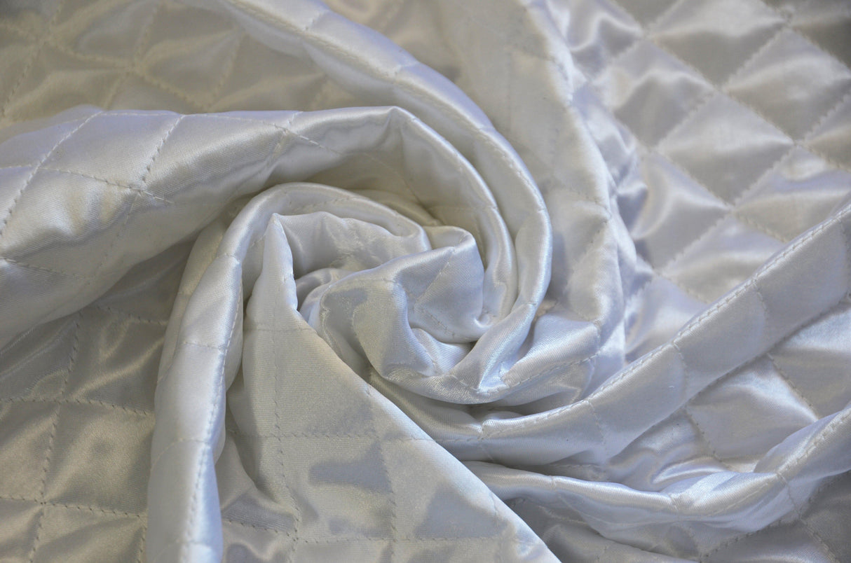 Quilted Satin Batting Fabric | 60" Wide | Padded Quilted Super Soft Satin | Silky Satin Quilted Padded Fabric | Jacket Liner Fabric | newtextilefabric