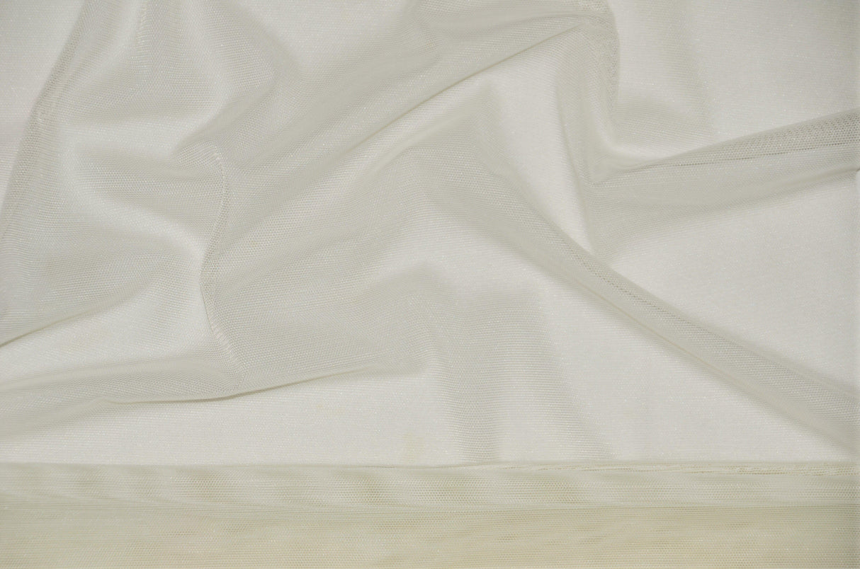 Super Soft Power Mesh Spandex | 20% Spandex | 60" Wide | 4 Way Stretch | Multiple Colors | Fabric mytextilefabric Yards Ivory
