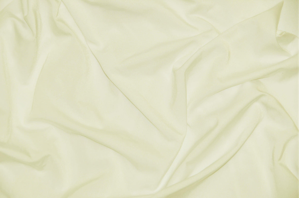 Nylon Spandex 4 Way Stretch Fabric | 60" Width | Great for Swimwear, Dancewear, Waterproof, Tablecloths, Chair Covers | Multiple Colors | Fabric mytextilefabric Yards Ivory