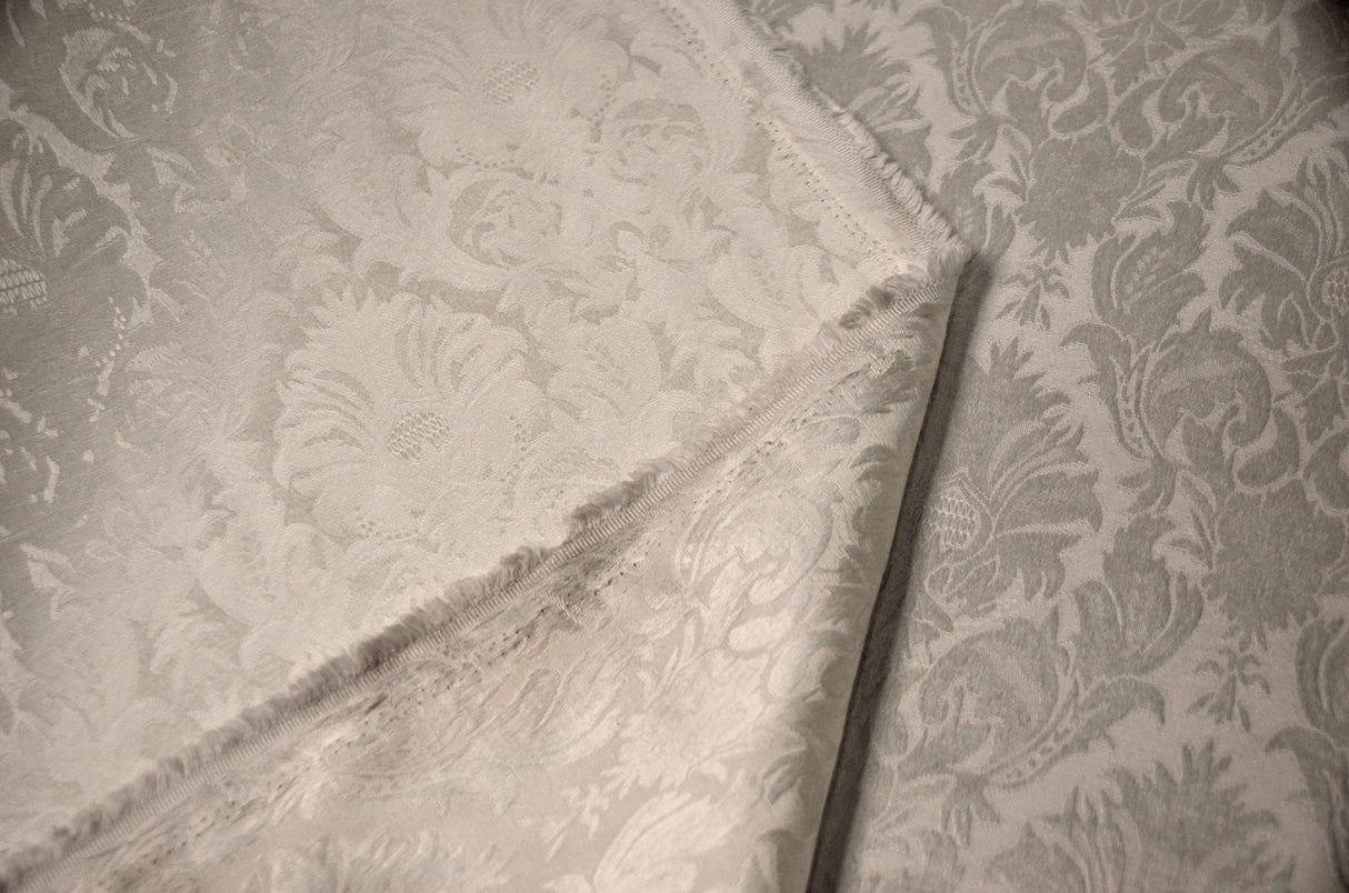 Vintage Damask Fabric | Damask Brocade Fabric | 58" Wide | Drapery, Curtains, Tablecloth, Costume | Multiple Colors | Fabric mytextilefabric 3"x3" Sample Swatch Ivory