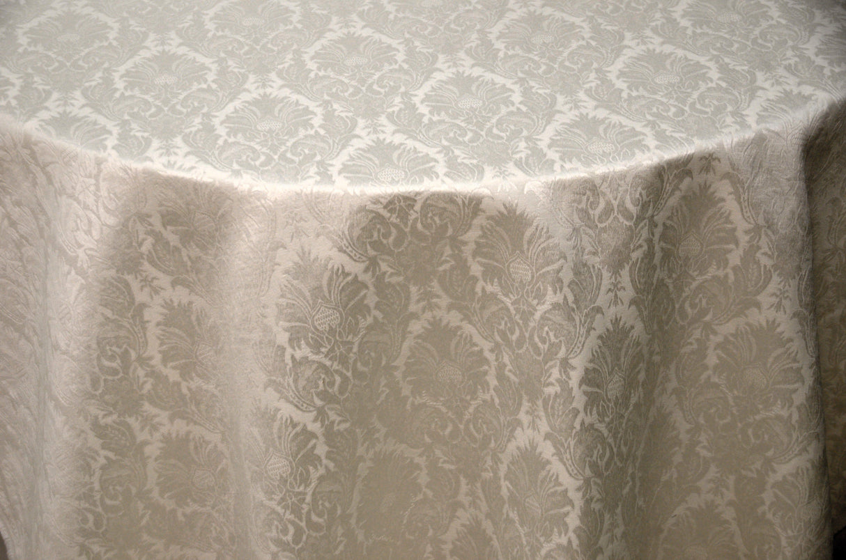 Vintage Damask Fabric | Damask Brocade Fabric | 58" Wide | Drapery, Curtains, Tablecloth, Costume | Multiple Colors | Fabric mytextilefabric Bolts Ivory