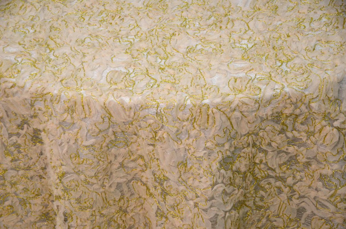 Metallic Enchanted Lace Fabric | Enchanted Sheer Embroidery | 52" Wide | Patina Sheer Lace | Blissful Sheer Lace | Fabric mytextilefabric