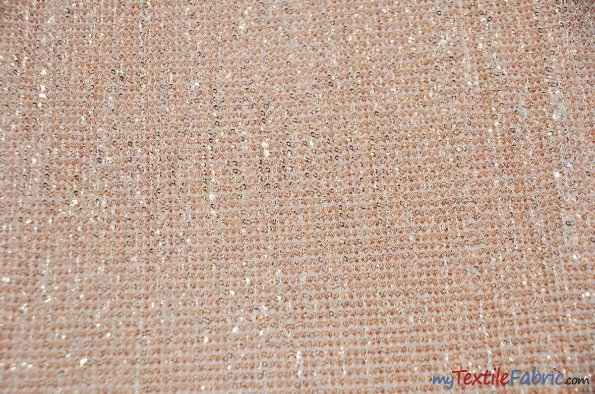 Pleated Glitz Sequins Fabric | Pleated Spandex Sequins Fabric | 56" Wide | Multiple Colors | newtextilefabric