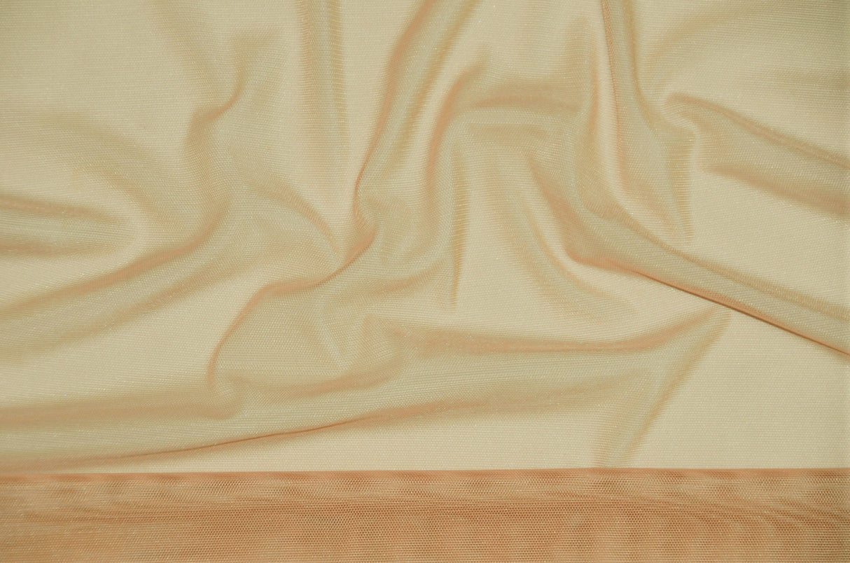 Super Soft Power Mesh Spandex | 20% Spandex | 60" Wide | 4 Way Stretch | Multiple Colors | Fabric mytextilefabric Yards Nude (Gold)
