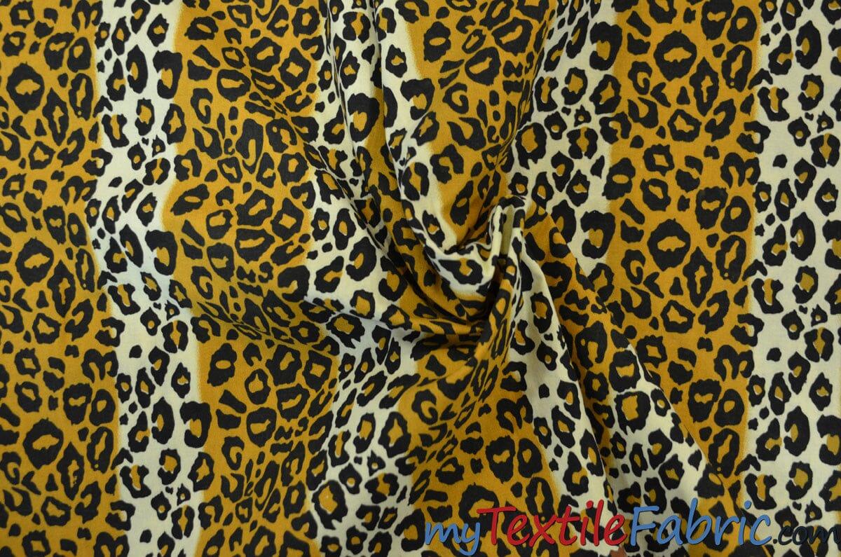 Leopard Cotton Print Fabric | 100% Cotton Animal Print | 60" Wide | Fabric mytextilefabric