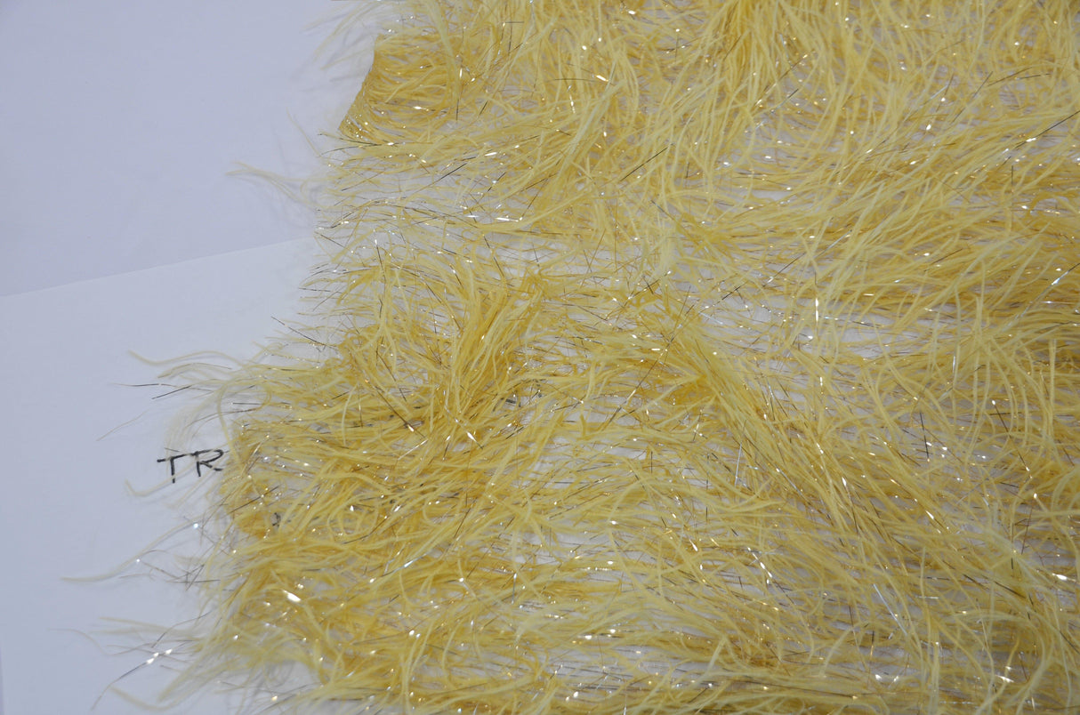 Gold Shaggy Brocade | Gold Metallic Eyelash Fabric | Gold Uragiri Lame | Non Stretch Lurex for Costume, Cosplay Top Dress, Apparel Fabric Fabric mytextilefabric