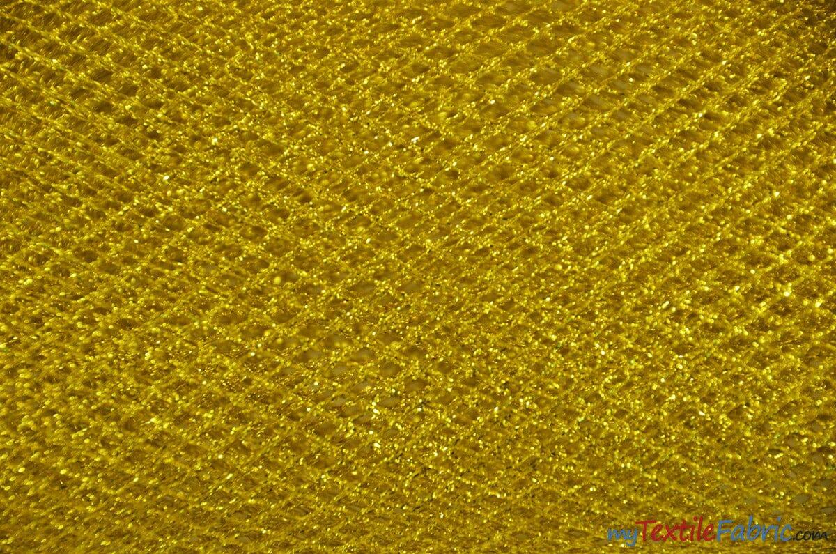 Metallic Lurex Mesh | Metallic Fish Net | 58" Wide | Silver Metallic Net | Metallic Mesh for Cosplay, Dance wear, Costumes. Tutu | newtextilefabric