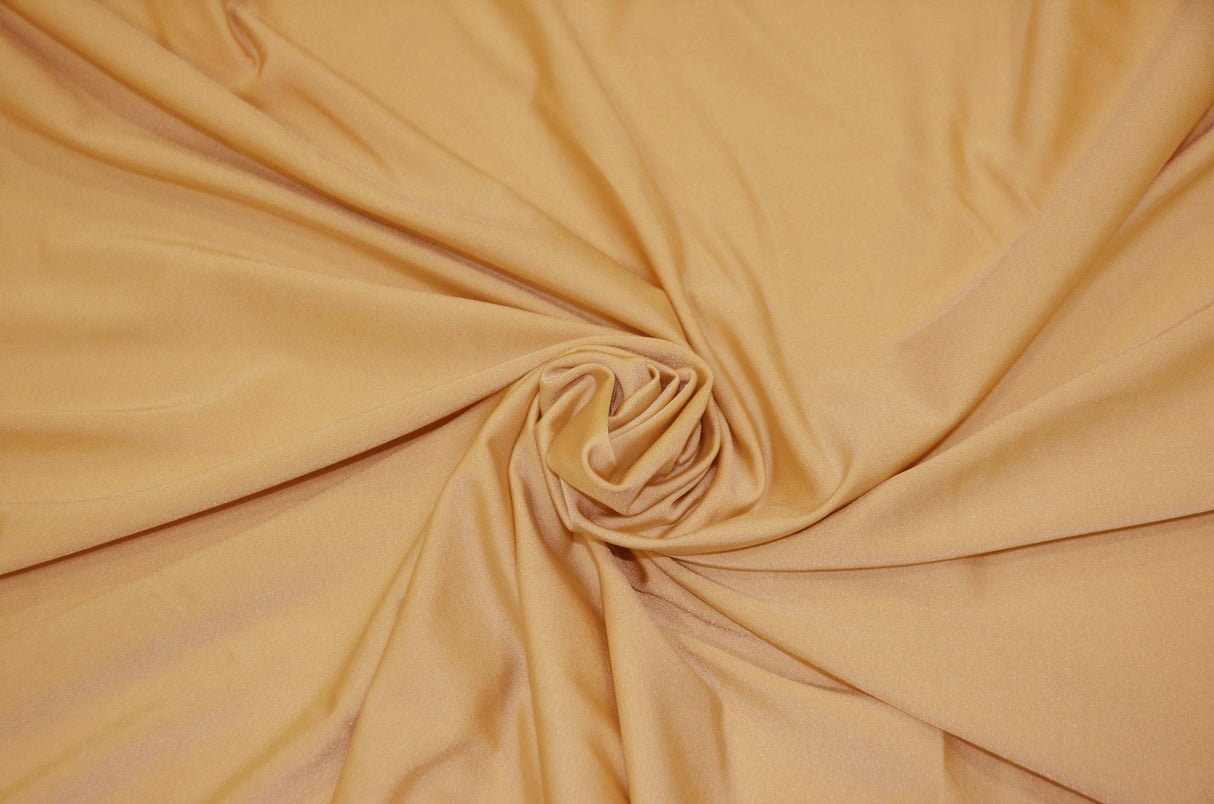Nylon Spandex 4 Way Stretch Fabric | 60" Width | Great for Swimwear, Dancewear, Waterproof, Tablecloths, Chair Covers | Multiple Colors | Fabric mytextilefabric Yards Light Gold