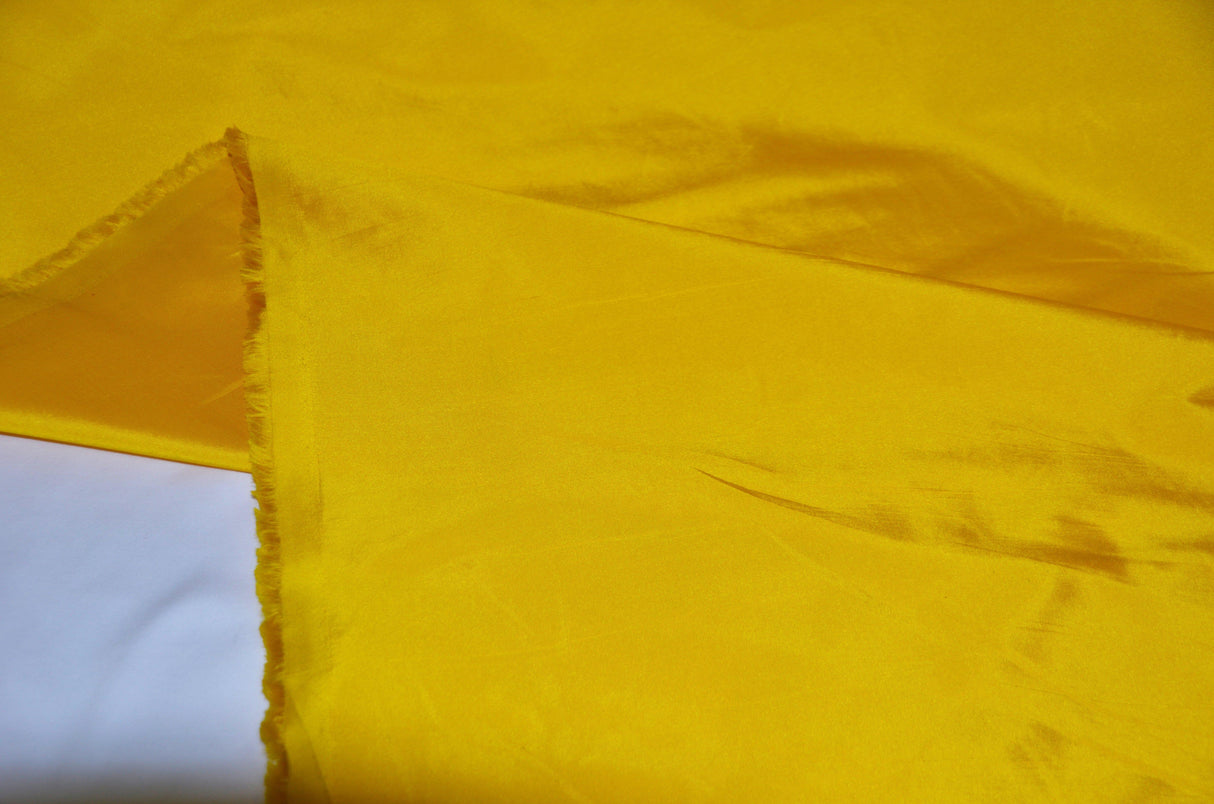 Polyester Silk Taffeta Fabric | Soft Polyester Taffeta Dupioni Fabric by the Yard | 54" Wide | Dresses, Curtain, Cosplay, Costume | Fabric mytextilefabric 3"x3" Sample Swatch Yellow