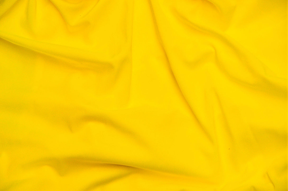 Nylon Spandex 4 Way Stretch Fabric | 60" Width | Great for Swimwear, Dancewear, Waterproof, Tablecloths, Chair Covers | Multiple Colors | Fabric mytextilefabric Yards Yellow