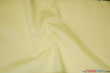Load image into Gallery viewer, Polyester Cotton Broadcloth Fabric | 60&quot; Wide | Solid Colors | Continuous Yards | Multiple Colors | Fabric mytextilefabric Yards Light Yellow 
