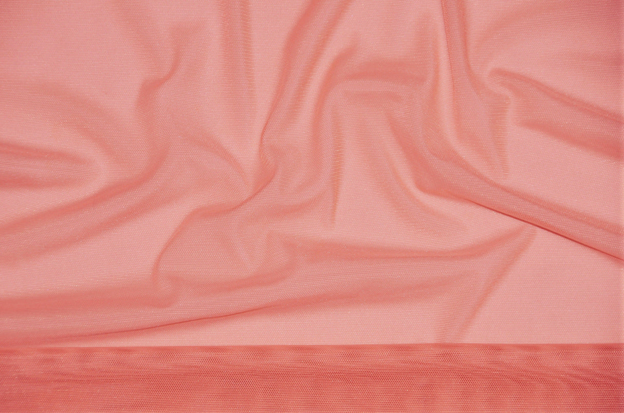 Super Soft Power Mesh Spandex | 20% Spandex | 60" Wide | 4 Way Stretch | Multiple Colors | Fabric mytextilefabric Yards Coral