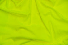 Load image into Gallery viewer, Nylon Spandex 4 Way Stretch Fabric | 60&quot; Width | Great for Swimwear, Dancewear, Waterproof, Tablecloths, Chair Covers | Multiple Colors | Fabric mytextilefabric Yards Neon Yellow 
