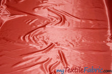 Load image into Gallery viewer, Stretch Charmeuse Satin Fabric | Soft Silky Satin Fabric | 96% Polyester 4% Spandex | Multiple Colors | Wholesale Bolt | Fabric mytextilefabric Pucci Coral 
