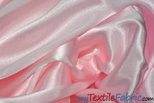 Load image into Gallery viewer, Stretch Charmeuse Satin Fabric | Soft Silky Satin Fabric | 96% Polyester 4% Spandex | Multiple Colors | Wholesale Bolt | Fabric mytextilefabric Pink 
