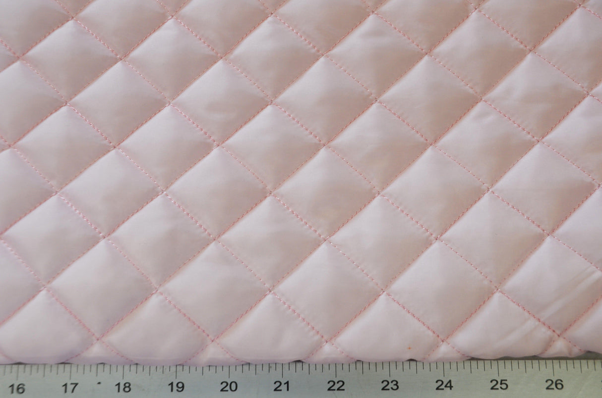 Quilted Polyester Batting Fabric | Padded Quilted Fabric Lining | 60" Wide | Polyester Quilted Padded Lining Fabric by the Yard | Jacket Liner Fabric | newtextilefabric Yards Blush Pink