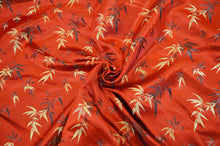 Load image into Gallery viewer, Oriental Bamboo Brocade | Chinese Bamboo Brocade | 45&quot; Wide | Chinese Brocade Fabric | Fabric mytextilefabric Yards Red 
