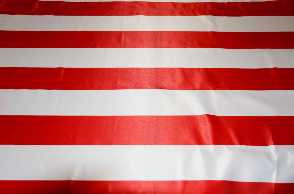3.5" Stripe Satin Print | Dull Satin Print | 58/60" Wide | Multiple Colors | Stripe Satin Print Fabric | Fabric mytextilefabric Yards Red White 3.5 Inch Stripe