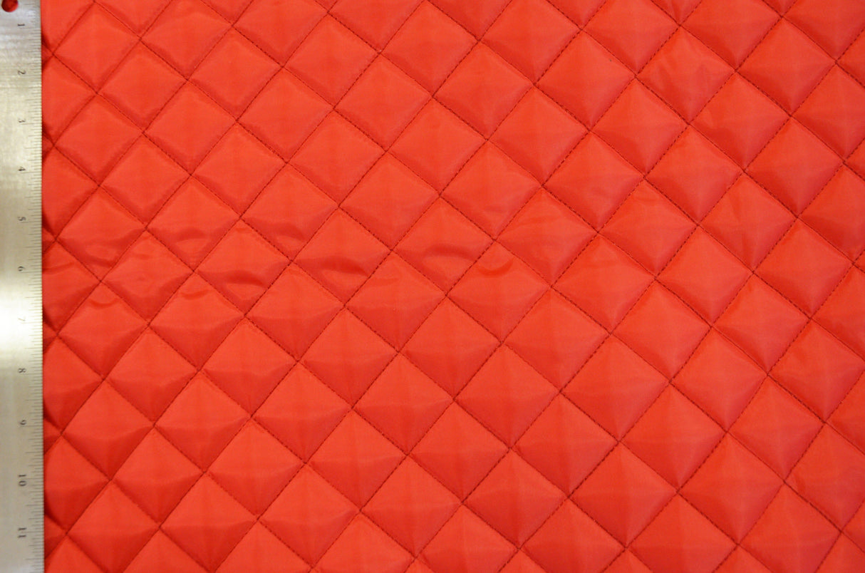 Quilted Polyester Batting Fabric | Padded Quilted Fabric Lining | 60" Wide | Polyester Quilted Padded Lining Fabric by the Yard | Jacket Liner Fabric | newtextilefabric Yards Red