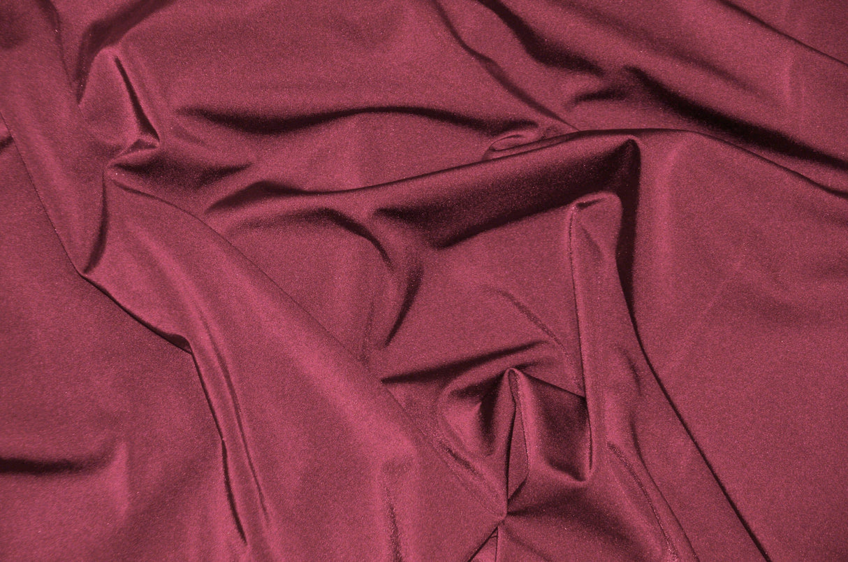 Nylon Spandex 4 Way Stretch Fabric | 60" Width | Great for Swimwear, Dancewear, Waterproof, Tablecloths, Chair Covers | Multiple Colors | Fabric mytextilefabric Yards Burgundy