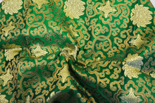 Load image into Gallery viewer, Oriental Medallion Brocade | Chinese Medallion Brocade | 48&quot; Wide | Fabric mytextilefabric Yards Flag Green 
