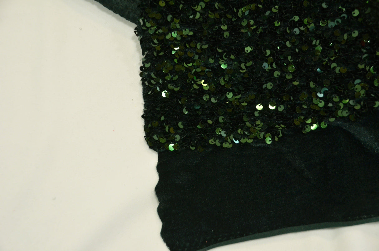 Sequins Stretch Velvet | Sequins on Plush Spandex Velvet | 60" Wide | Multiple Colors | My Textile Fabric