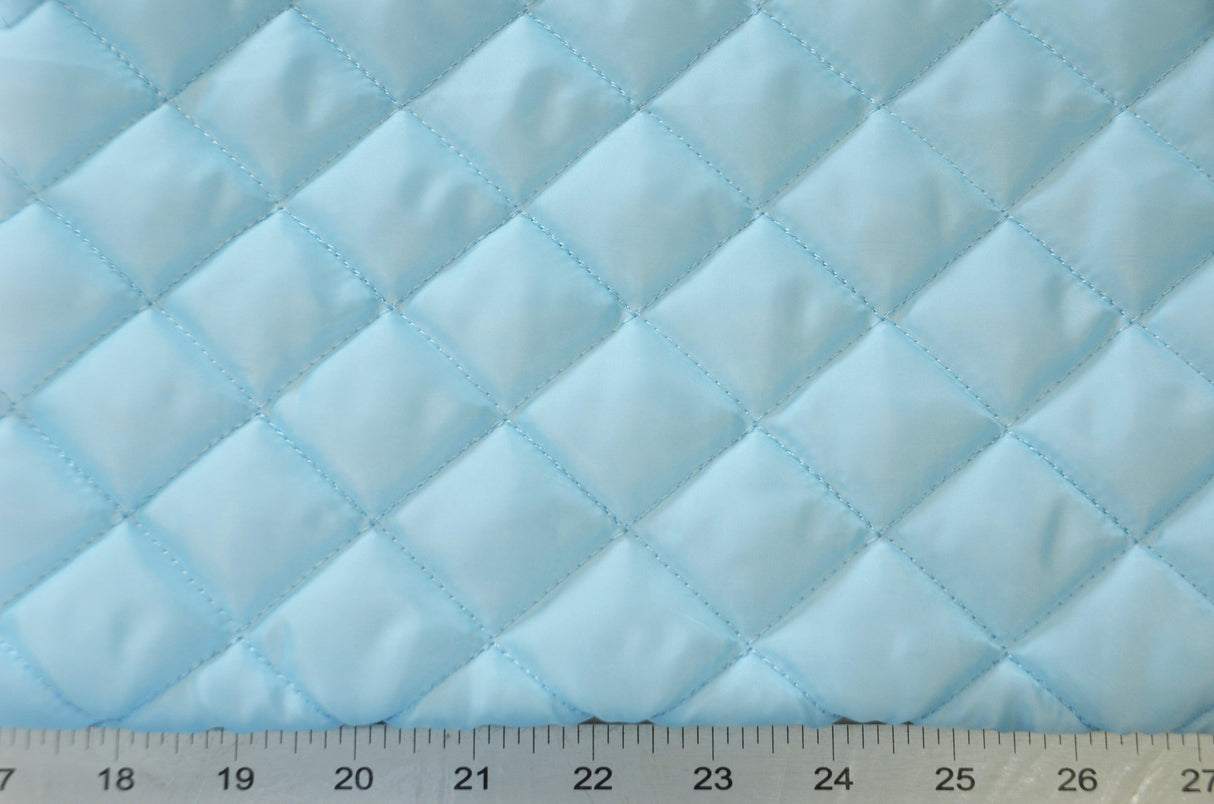 Quilted Polyester Batting Fabric | Padded Quilted Fabric Lining | 60" Wide | Polyester Quilted Padded Lining Fabric by the Yard | Jacket Liner Fabric | newtextilefabric Yards Baby Blue