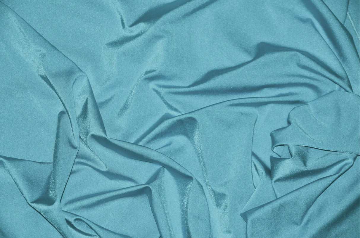Nylon Spandex 4 Way Stretch Fabric | 60" Width | Great for Swimwear, Dancewear, Waterproof, Tablecloths, Chair Covers | Multiple Colors | Fabric mytextilefabric Yards Baby Blue
