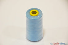 Load image into Gallery viewer, All Purpose Polyester Thread | 6000 Yard Spool | 50 + Colors Available | My Textile Fabric Sky Blue 
