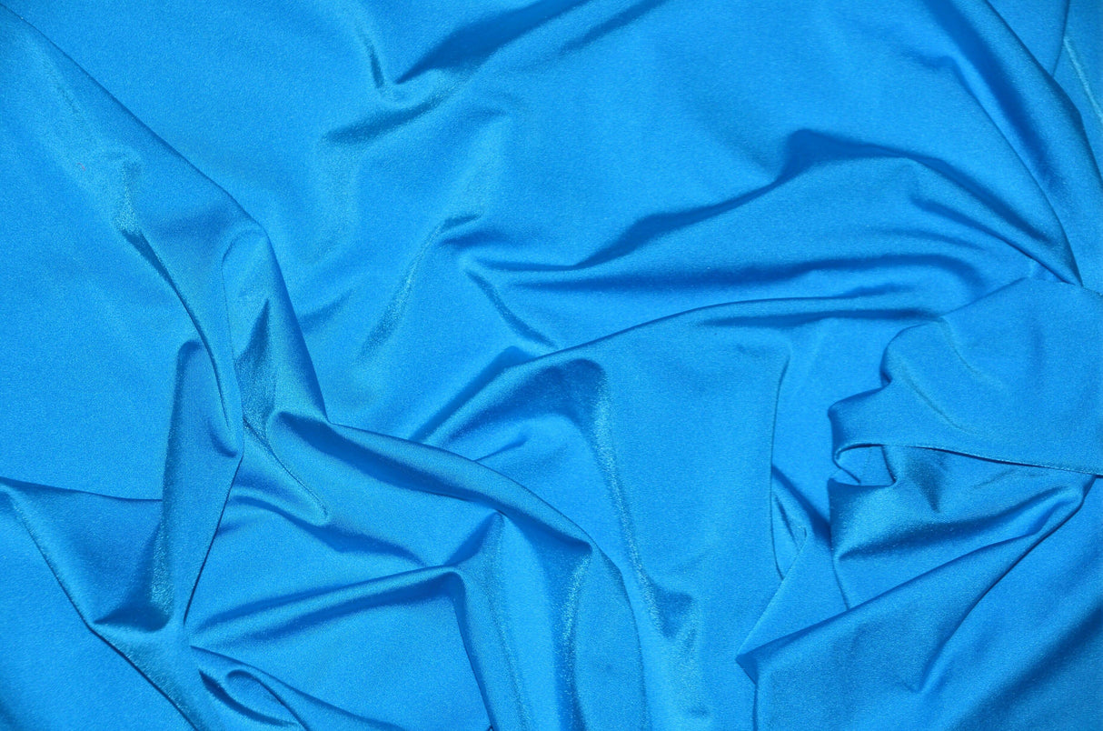Nylon Spandex 4 Way Stretch Fabric | 60" Width | Great for Swimwear, Dancewear, Waterproof, Tablecloths, Chair Covers | Multiple Colors | Fabric mytextilefabric Yards Turquoise
