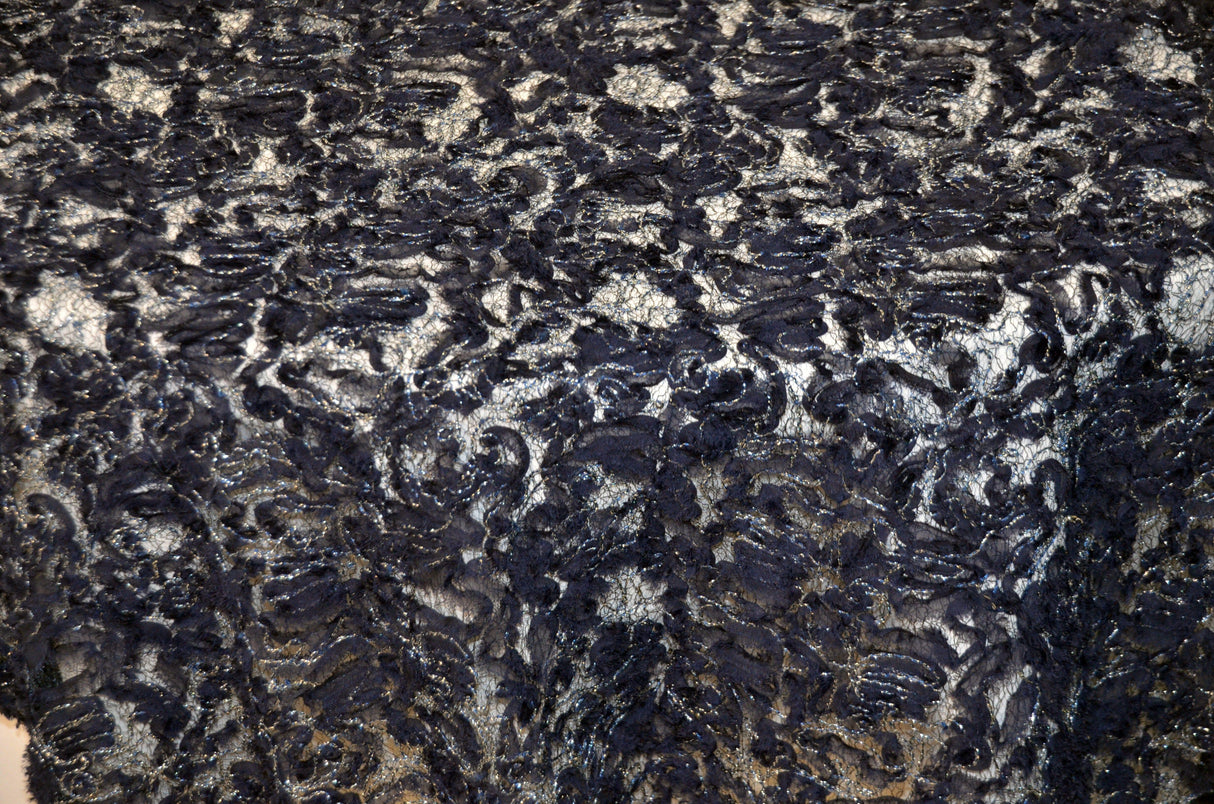 Metallic Enchanted Lace Fabric | Enchanted Sheer Embroidery | 52" Wide | Patina Sheer Lace | Blissful Sheer Lace | Fabric mytextilefabric