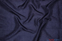 Load image into Gallery viewer, Vintage Linen Fabric | Imitation Burlap Fabric | 60&quot; Wide | Faux Burlap | Vintage Rustic Natural Look Burlap | Washable Burlap Fabric for Decor | Fabric mytextilefabric Yards Navy Blue 
