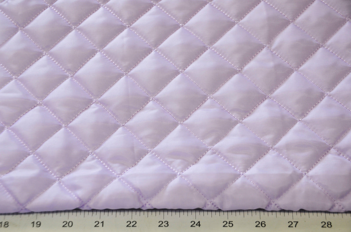 Quilted Polyester Batting Fabric | Padded Quilted Fabric Lining | 60" Wide | Polyester Quilted Padded Lining Fabric by the Yard | Jacket Liner Fabric | newtextilefabric Yards Lilac