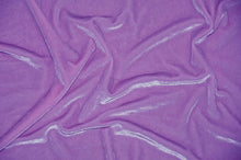 Load image into Gallery viewer, Soft and Plush Stretch Velvet Fabric | Stretch Velvet Spandex | 58&quot; Wide | Spandex Velour for Apparel, Costume, Cosplay, Drapes | Fabric mytextilefabric Yards Lilac 
