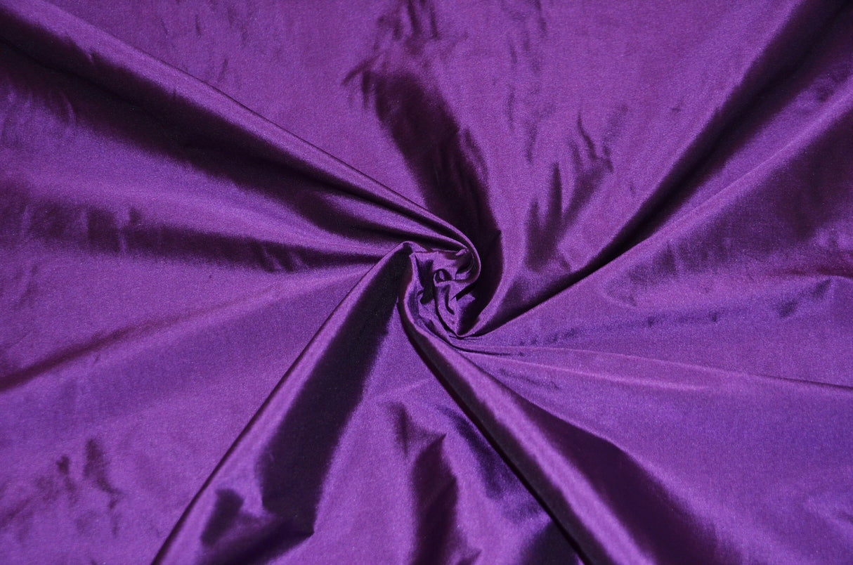 Polyester Silk Taffeta Fabric | Soft Polyester Taffeta Dupioni Fabric by the Yard | 54" Wide | Dresses, Curtain, Cosplay, Costume | Fabric mytextilefabric Yards Plum