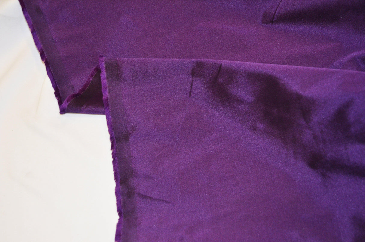 Polyester Silk Taffeta Fabric | Soft Polyester Taffeta Dupioni Fabric by the Yard | 54" Wide | Dresses, Curtain, Cosplay, Costume | Fabric mytextilefabric 3"x3" Sample Swatch Plum