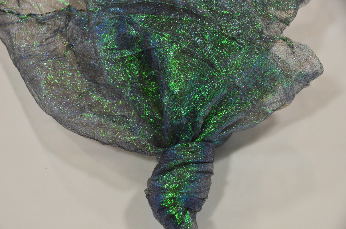 Crush Iridescent Organza Fabric | Crush Pearl Organza | 40" Wide | Crush Holographic Organza Fabric | Costume, Decoration, Apparel, Cosplay, Dance Wear Fabric mytextilefabric Yards Black