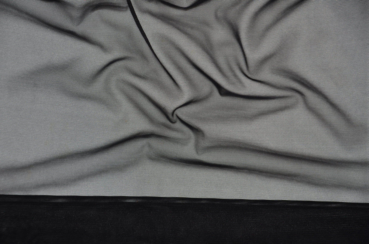 Super Soft Power Mesh Spandex | 20% Spandex | 60" Wide | 4 Way Stretch | Multiple Colors | Fabric mytextilefabric Yards Black