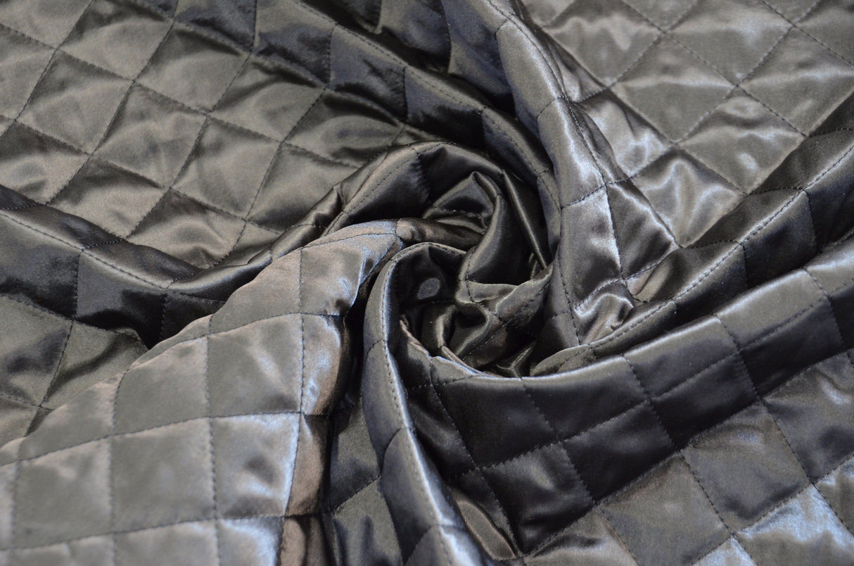 Quilted Satin Batting Fabric | 60" Wide | Padded Quilted Super Soft Satin | Silky Satin Quilted Padded Fabric | Jacket Liner Fabric | newtextilefabric