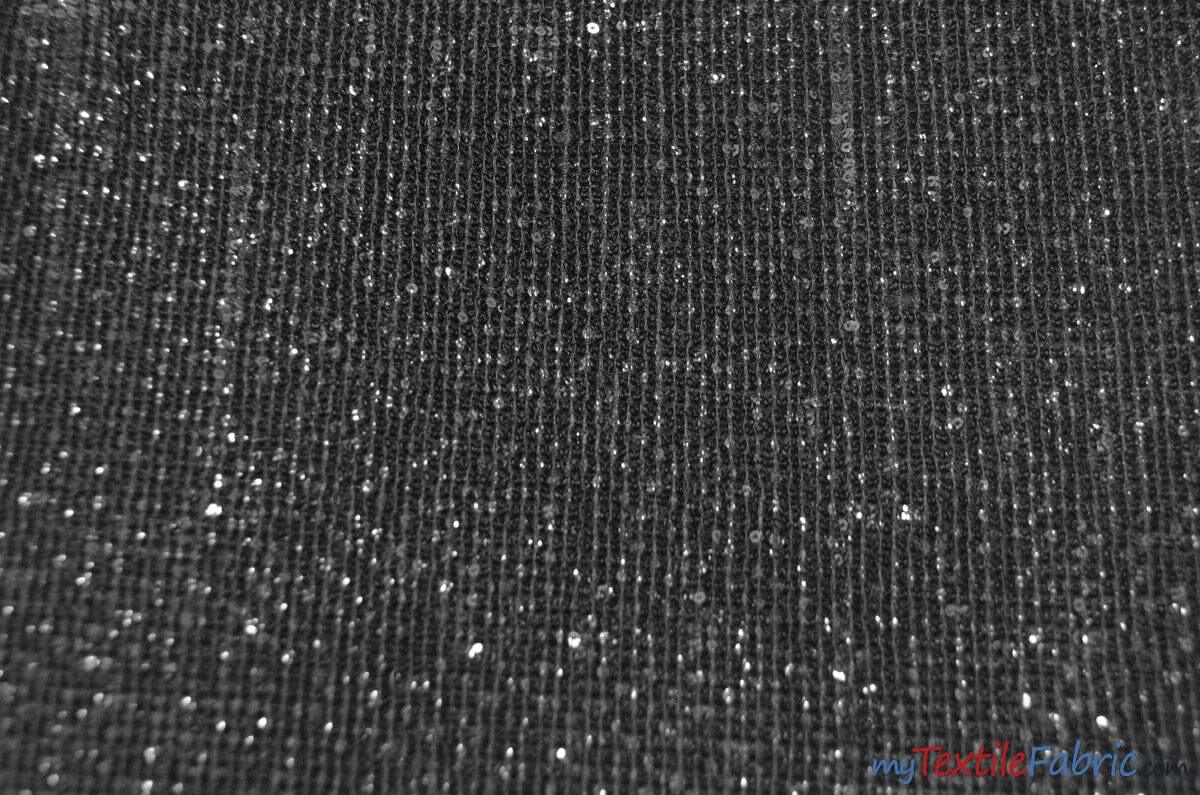 Pleated Glitz Sequins Fabric | Pleated Spandex Sequins Fabric | 56" Wide | Multiple Colors | newtextilefabric