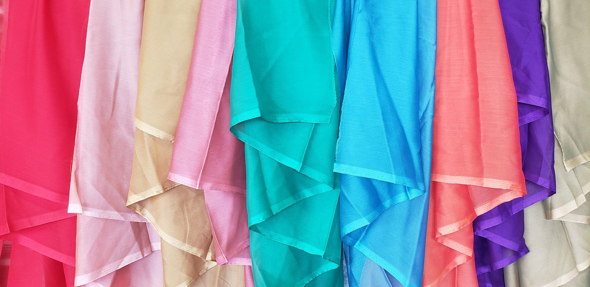 Two Tone Chiffon Fabric | Iridescent Chiffon Fabric | 60" Wide | Clean Edge | Multiple Colors | Continuous Yards | Fabric mytextilefabric