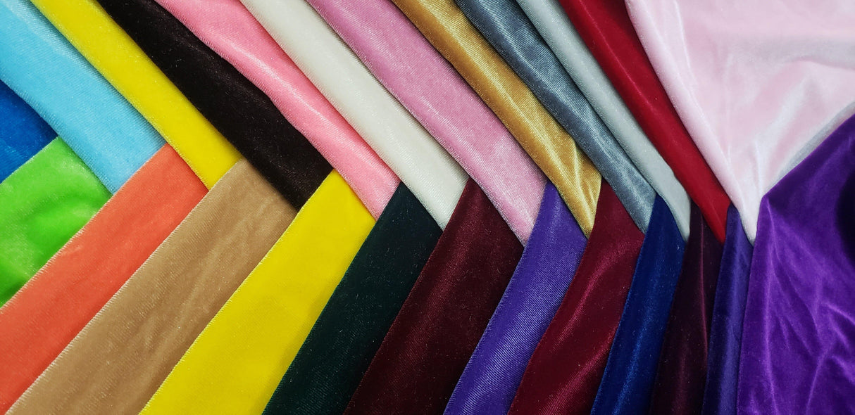 Soft and Plush Stretch Velvet Fabric | Stretch Velvet Spandex | 58" Wide | Spandex Velour for Apparel, Costume, Cosplay, Drapes | Fabric mytextilefabric